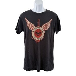 Brooklyn Motors Shirt Mens Large Gray Repair Shop Wings Graphic Made USA
